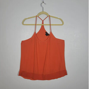 Trouve Halter Top Size L Sleeveless Racerback Camisole Tank Pullover Orange